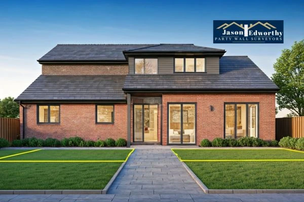 Home extension focusing on boundary line Cheshire
