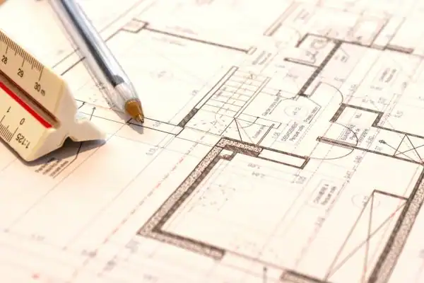 Image of architect Cheshire drawings