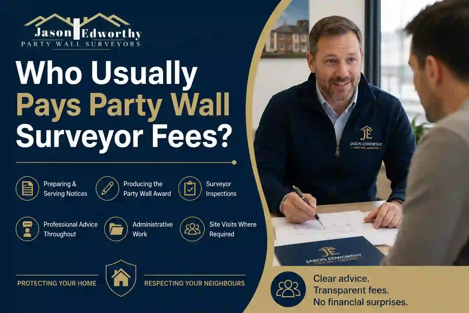 Who Usually Pays Party Wall Surveyor Fees Cheshire?